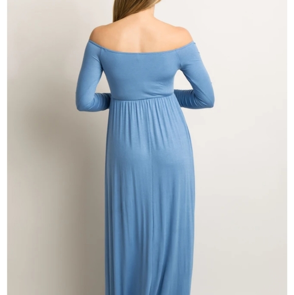 💙 Pinkblush Blue Gown XL Maternity NWT - Picture 6 of 6